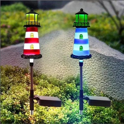 Obrázek produktu pro Dvoukousková sada venkovních solárních lamp (modrá + červená)