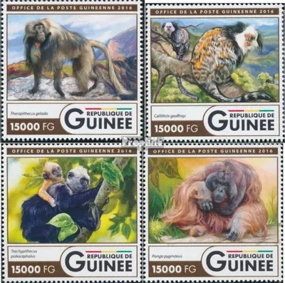 Produktbild von Briefmarken Guinea 2016 Mi 12071-12074 (kompl. Ausgabe) postfrisch Primaten