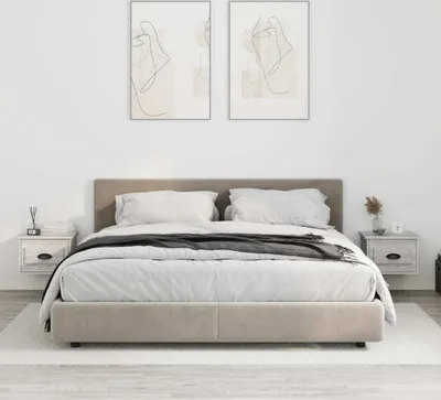 Produktbild von Wand-Nachttische 2 Stk. Grau Sonoma 41,5x36x28 cm , Nachttische & -schränke Design 2024