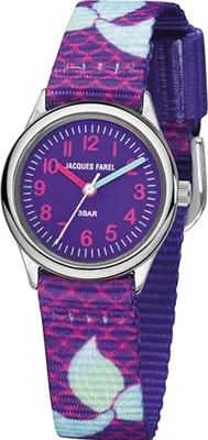Produktbild von Jacques Farel HCC3144 Meerjungfrau Uhr Mädchen Kinderuhr Textil lila