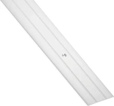 Produktbild von 1 Stück Alu Übergangsprofil Cross flach Bodenprofil Tür Übergangsschiene Laminat, Parkett, Vinyl uvm. Breite 37 mm Türschwelle gelocht Aluminium Silber eloxiert Ausgleichsprofil 100 cm