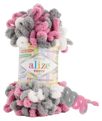 Image de PUFFY couleur - 100g / 9 m - Blanc,Gris,Rose