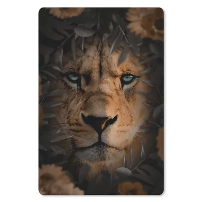 Produktbild von MuchoWow® Mauspad Mousepad Dschungel - Löwe - Pflanzen - Blumen 18x27 cm - Mousepads - Maus Mat - Pad - Mausunterlage