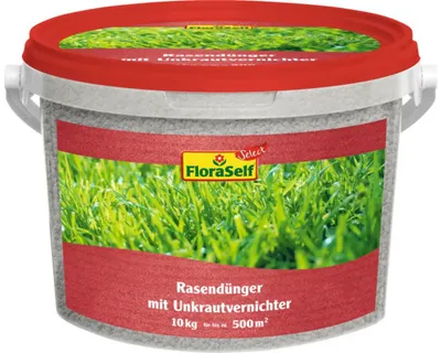 Produktbild von Rasendünger mit Unkrautvernichter FloraSelf Select 10 kg für ca. 500 m²