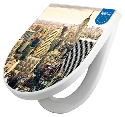 Produktbild von WC Sitz mit Absenkautomatik D Form Motiv New York City [TDW3 10238]