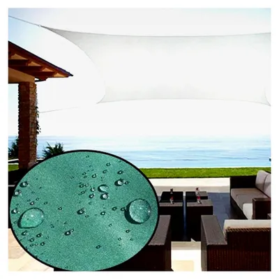 Produktbild von Sonnensegel 3x3 Meter - Creme - Wasserabweisender Sonnenschutz - UV-Schutz für Garten, Terrasse und Camping