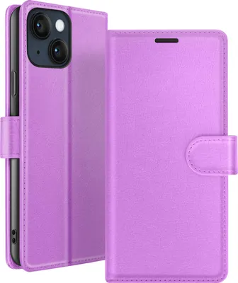 Produktbild von Zanaé, Klappetui iPhone 14 mit Kartenfächern & Magnetverschluss, Violett
