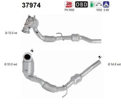 Produktbild von AS Katalysator Kat für VW Touran (5T1) Euro 6 37974