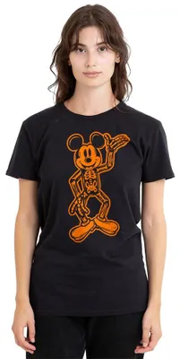 Produktbild von Disney Mickey Mouse Skeleton Damen T-Shirt, Schwarz, XL