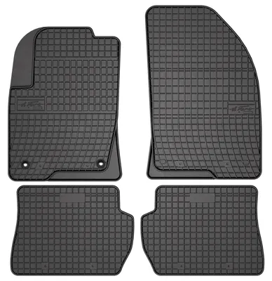 Produktbild von Gummi-Fußmatten für Ford Fiesta MK6 2002-2010 (Schrägheck) – 4-tlg, Schwarz, passgenau – Wielganizator SolidPRO