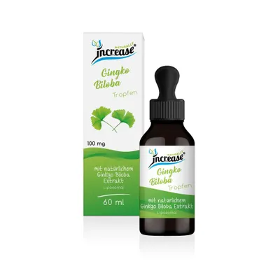 Produktbild von Liposomale Ginkgo Biloba Tropfen hochdosiert - (24.000mg Ginkgo Biloba pro Packung) 100mg Ginkgo Biloba pro Tagesdosis - MCT Öl