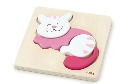 Produktbild von VIGA Erstes Kätzchen-Puzzle aus Holz