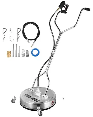 Imagen del producto de Limpiador de superficies, área de limpieza de 18 pulgadas, presión máxima de 4000 PSI, caudal máximo de 10,5 GPM, carcasa de acero inoxidable, tres boquillas de 0,8 mm