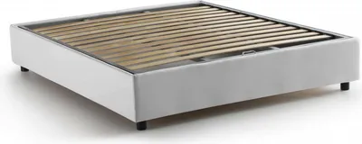 Produktbild von Doppelbett Dcistan, Containerbett mit Stoffbespannung, 100%  Italy, Frontöffnung, passend für Matratze 160x190 cm, Weiß