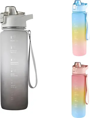 Produktbild von Sport-Trinkflasche 1 Liter, BPA-frei, auslaufsicher und robust für Outdoor & Fitness