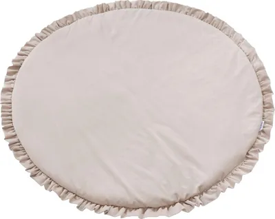 Produktbild von Baby Spielmatte, rund, aus Samt, Ecru, 90 cm Durchmesser, maschinenwaschbar