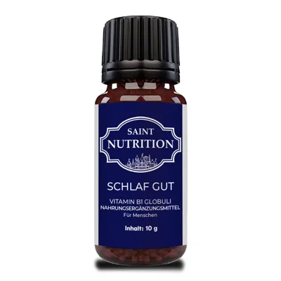 Produktbild von Saint Nutrition® Schlaf Gut Kügelchen – Einschlafhilfe – Besser Einschlafen – Für einen Besseren Schlaf – Durchschlafen – Schlafhilfe für Erwachsene