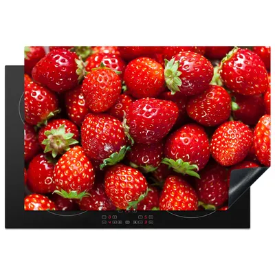 Produktbild von KitchenYeah© Herdabdeckplatte Erdbeeren - Rot - Obst - Früchte , 76x51cm, Küche Deko, Glaskeramikkochfeld Herdabdeckung, Abdeckplatte fùr Kochfeld