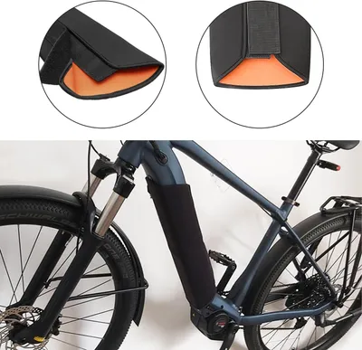 Produktbild von E-Bike Akkuschutzhülle – 53 x 37 cm – Wasserdichte Akkuabdeckung für E-Bike und Fahrrad – Regen- und Staubschutz – Schwarz