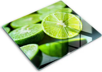 Produktbild von Abdeckung Glas - Küchenabdeckung - 60x52 cm - Abdeckplatte -Limetten-Zitrusfrüchte