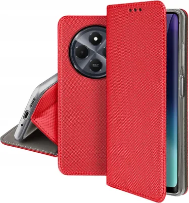 Zdjęcie produktu dla Etui do Xiaomi Redmi 14C SMART MAGNET CASE PORTFEL + SZKŁO OCHRONNE 9H