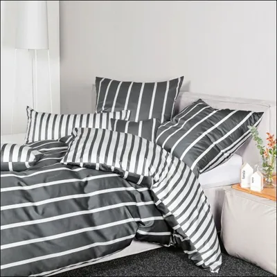 Produktbild von Bettwäsche 135x200+80x80 cm 39028-48 anthrazit