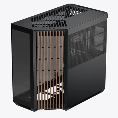 Produktbild von V1-W-BK-v1 (schwarz/holz, Tempered Glass x 2)