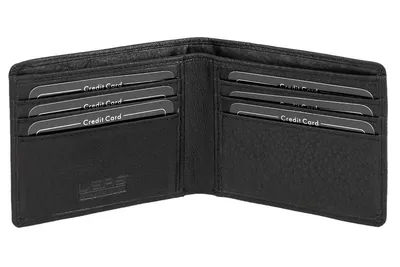 Produktbild von LEAS Kreditkartenhülle mit 2 Scheinfächern mit RFID Schutz Folie Echt-Leder, schwarz Card-Collection