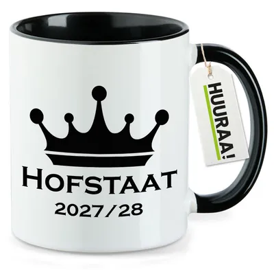 Produktbild von Huuraa Kaffeetasse Hofstaat 2027/28 Krone Schützenfest 330ml Schwarz Keramik Kaffeebecher Geschenkidee