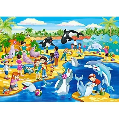 Zdjęcie produktu dla CASTORLAND Puzzle Delfinarium 60 elementów