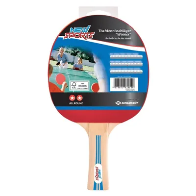 Produktbild von Tischtennisschläger Winner für Freizeitspieler, mit ergonomischem konkavem Griff