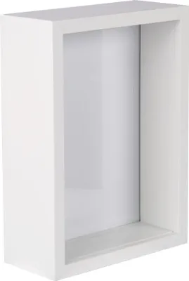 Produktbild von 1x weiß 5 x 7 zoll 3d tiefe box holz fotorahmen - stehend hängend handwerk shadow meering bild danke case für blumen handwerk medaille - von nicola frühling