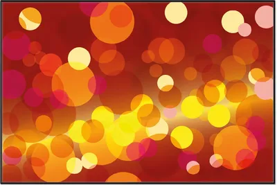 Produktbild von Wallario Wandbild Rote  gelbe und orange Kreise - harmonisches Muster, Größe: 61 x 91,50 cm, Poster mit schwarzem Aluminiumrahmen