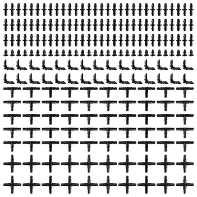 Immagine prodotto di 220 pezzi di raccordi per irrigazione, da 4/7 mm, per tubi di irrigazione a goccia in plastica