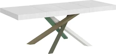 Produktbild von Ausziehbarer Tisch 90x180/284 cm Volantis Premium Weiß Esche Gestell 4/A