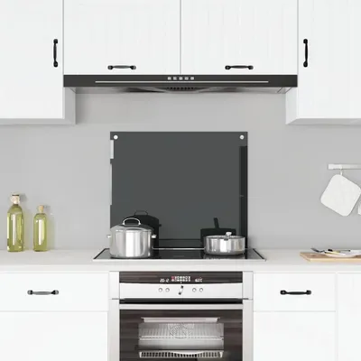 Produktbild von vidaXL Küchenrückwand Schwarz 70x60 cm Hartglas