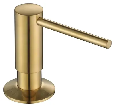 Produktbild von Seifenspender für Spüle - Einbau - Schwenkbarer Pumpkopf - Auslaufsicher - Edelstahl - Nachfüllbar - Gold