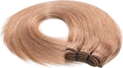 Produktbild von hair2heart Premium Echthaar Tressen zum Einnähen Extensions glatt - 60cm 50g 8/01 hellblond natur-asch