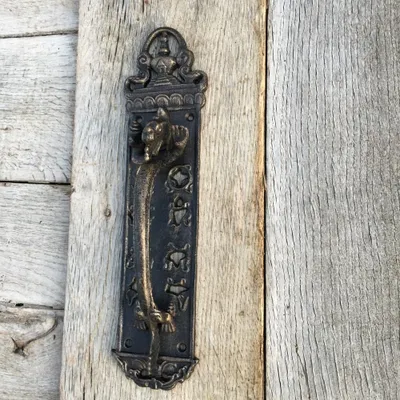 Produktbild von Türgriff Stossgriff -mittelalterlicher Drache- Griff für Tor, Türdrücker Holztor
