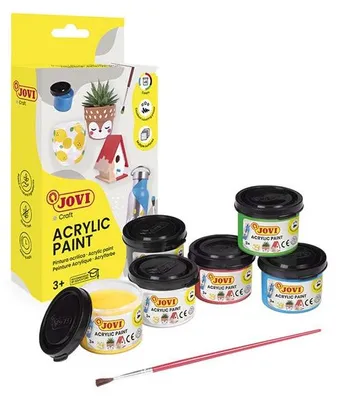 Obrázek produktu pro Jovi JOV670, 55 ml, Černá, Modrá, Zelená, Červená, Bílá, Žlutá, Omyvatelný, Dávkovač