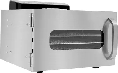 Immagine prodotto di Disidratatore elettrico per alimenti, capacità di 6 livelli, controllo della temperatura, impostazioni del tempo, argento