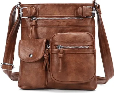 Obrázok produktu pre INF Štýlová crossbody taška cez rameno zPolyuretánkože Hnedá