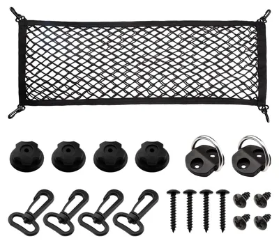 Image de Filet de coffre - Filet de rangement voiture - 90 x 30 cm - 8 crochets - Très élastique