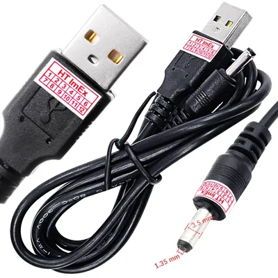 Produktbild von 80cm USB Stromkabel auf DC Hohlstecker 3.5*1.35 mm 5V Ladekabel 0.5A/1A/2A