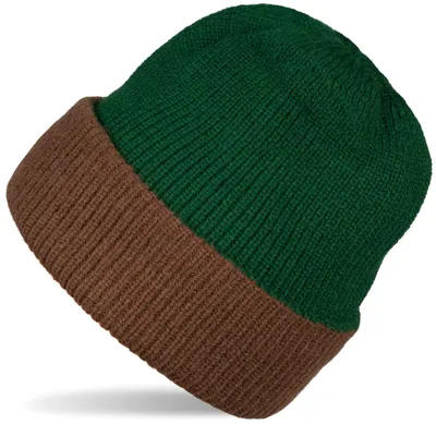 Produktbild von styleBREAKER Uni Wende Strickmütze Einfarbig, überlange Beanie Mütze, doppelt gestrickt, warme Wintermütze 04024197