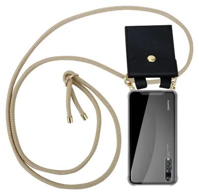 Produktbild von Cadorabo Hülle für Huawei P20 PRO / P20 PLUS Schutzhülle in Braun Handy Kette Silikon Kordel abnehmbares Etui