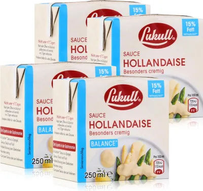 Produktbild von Lukull Sauce Hollandaise balance 250ml Für Spargel, Gemüse & Fleisch (4er Pack)