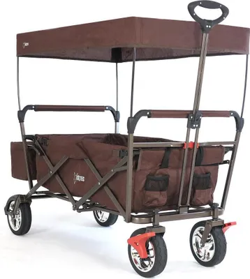 Produktbild von FUXTEC Bollerwagen FX-CT500 mit Sonnendach Braun