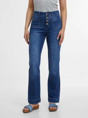 Obrázek produktu pro Tmavě modré dámské bootcut džíny 34