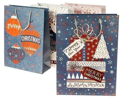 Produktbild von Weihnachtsgeschenktüte, verschiedene Designs, 40 x 30 x 12 cm